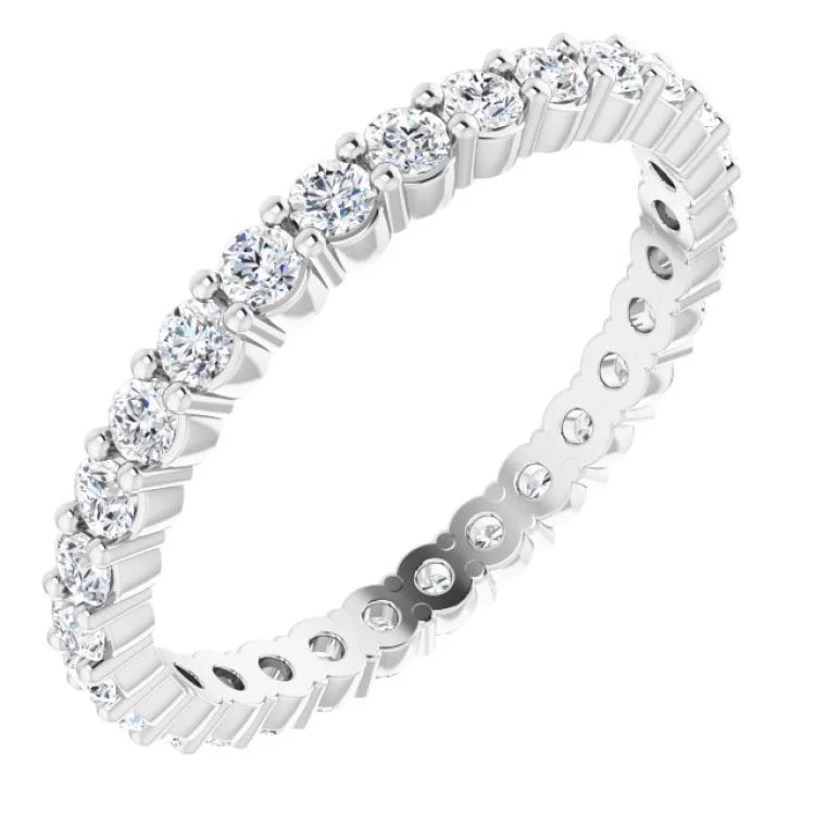 Simple diamond solitaire engagement rings -Platinum 5/8 CTW Natural Diamond Eternity Band Size 6.5