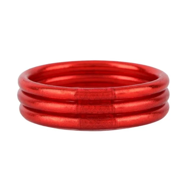 Ladies bold statement bangle bracelets -BuDhaGirl Crimson All Weather Bangles