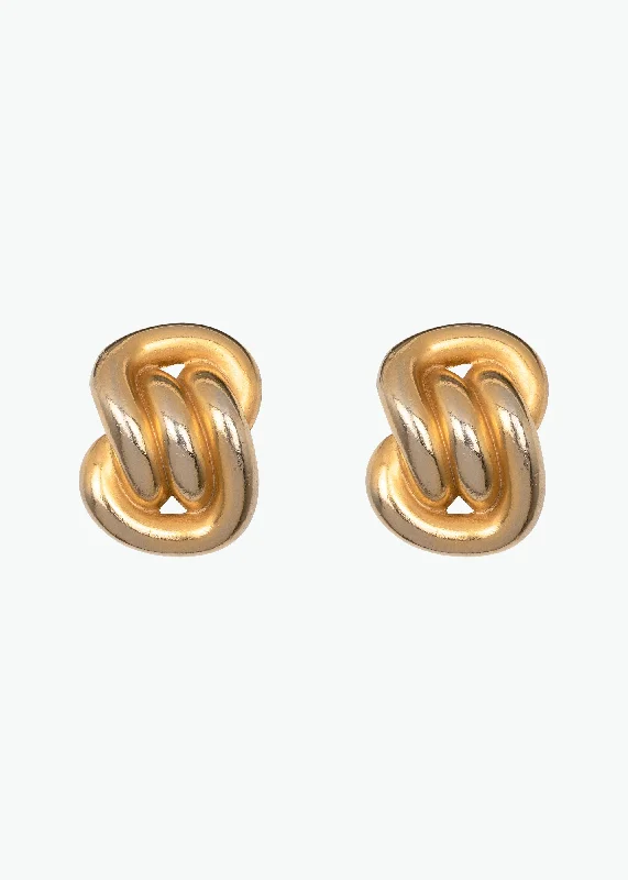 Ladies floral stud earrings -Ellis Stud Earrings -- Gold