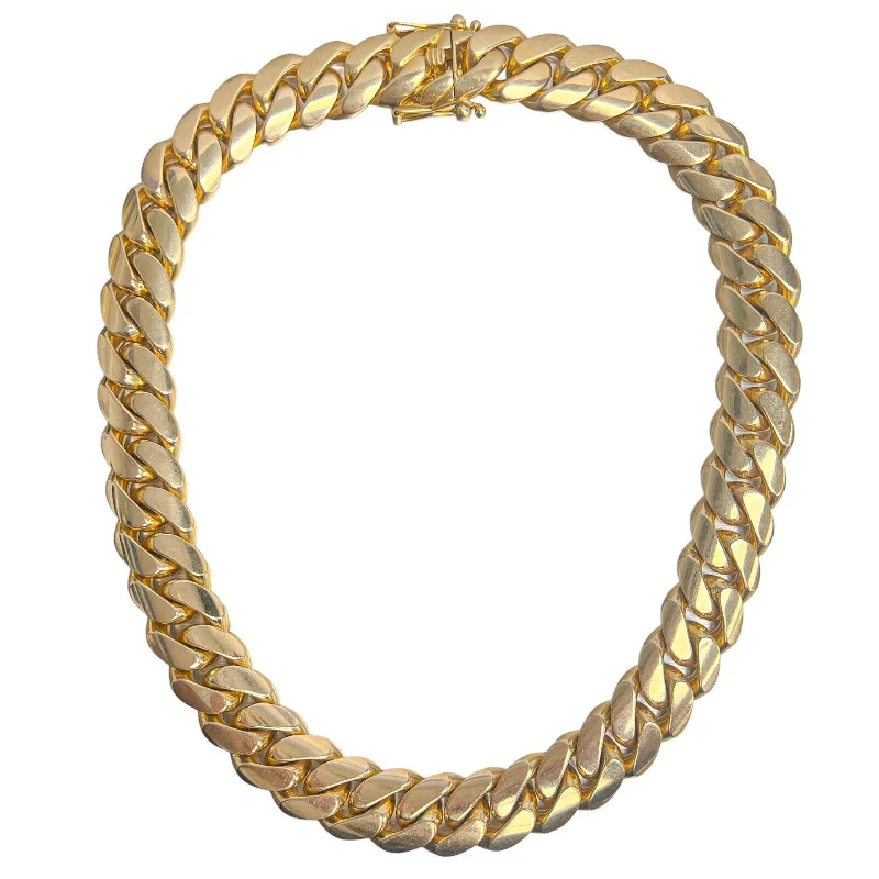 Ladies sterling silver necklaces -14k Yellow Gold Miami Cuban Link 23.5mm Chain Necklace 996.9g 26" HEAVY HUGE