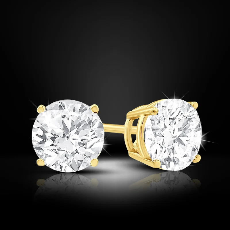 Simple diamond solitaire engagement rings -0.50CT Lab Diamond Studs