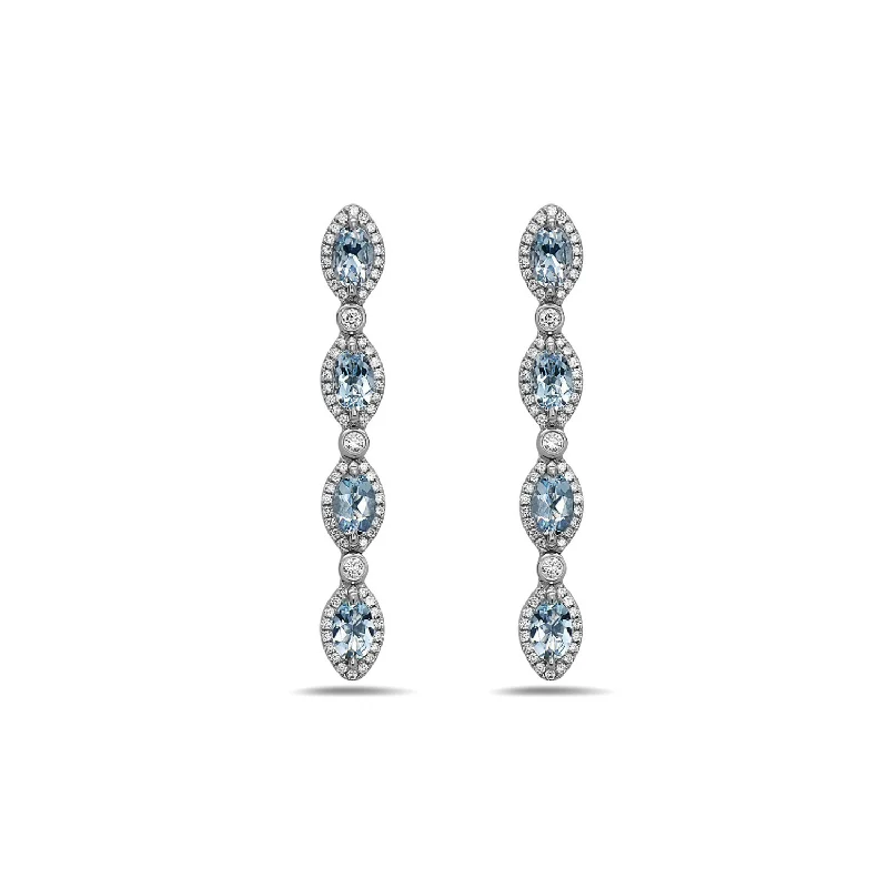 Elegant silver tassel earrings for women -Pastel Diamond Firefly Drop Earring