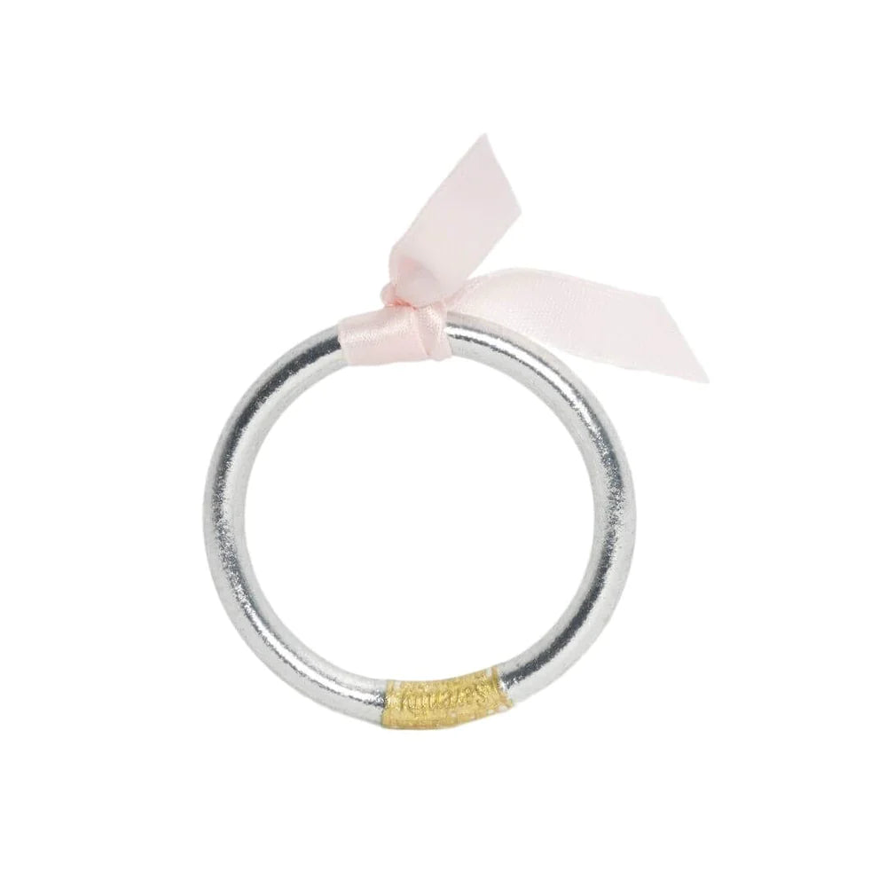 Elegant gold charm bracelets for ladies -BuDhaGirl Silver All Season Bangle™ (ASB™) For Babies