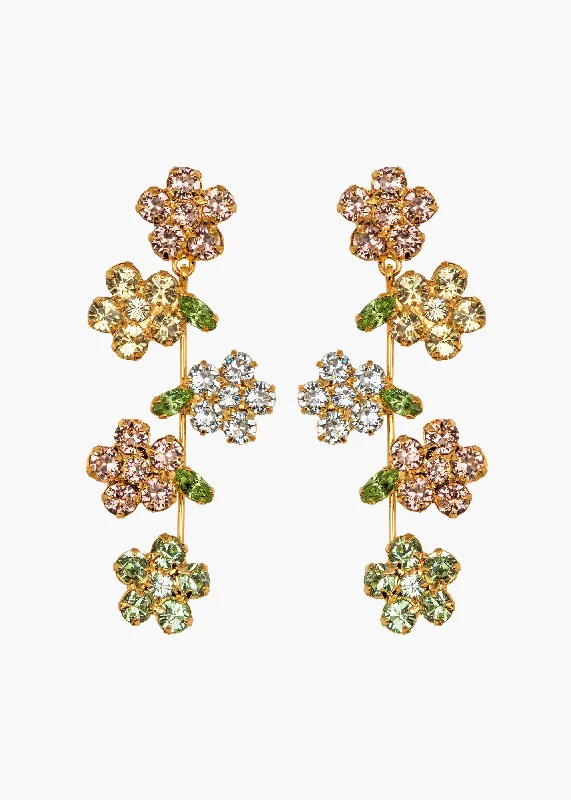 Ladies delicate emerald earrings -Verity Earrings -- Multi