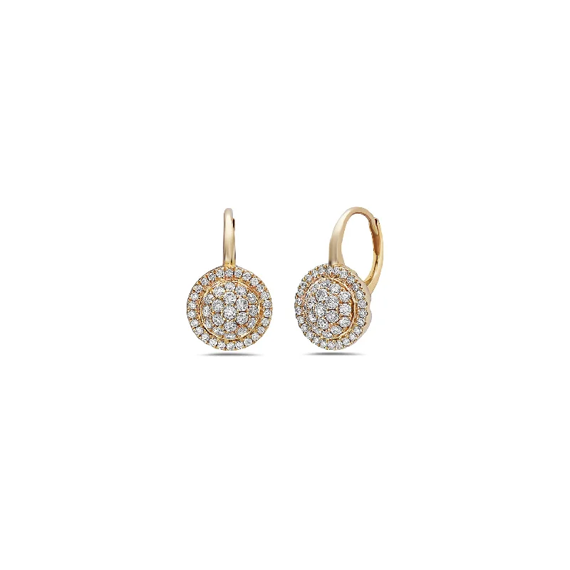 Simple diamond drop earrings for women -Diamond Station Drop Earring