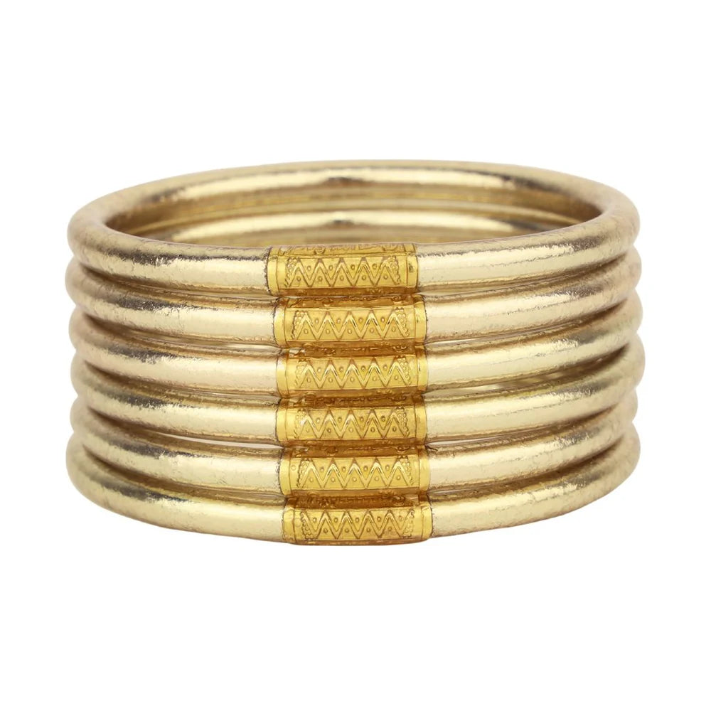 Modern gold geometric bracelets for ladies -BuDhaGirl Etoile All Weather Bangles