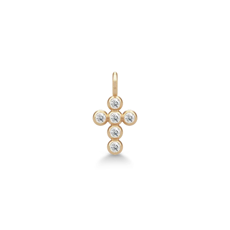 Ladies onyx necklaces -Cross 14K Gold Pendant w. Diamonds