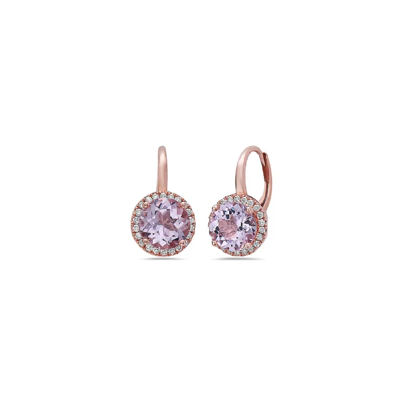 Ladies delicate moonstone earrings -Pastel Diamond Petite Station Drop Earring