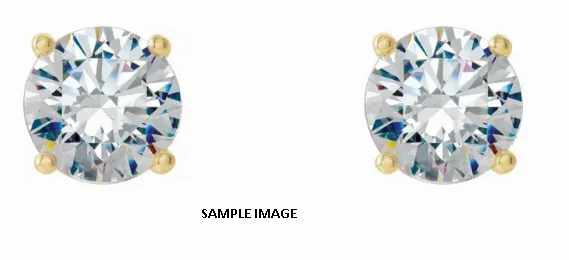 Bold turquoise stud earrings for ladies -LAB GROWN ROUND DIAMONDS 2.42CTW STUDS