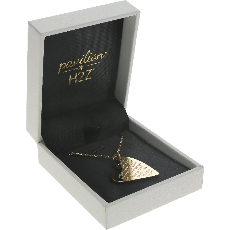 Classic gold necklaces for ladies -Mom 18.5" Gold Plated Engraved Necklace