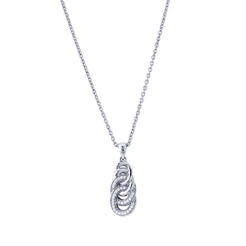 Simple rose gold necklaces for ladies -Sitana 18K Whitegold Pendant w. 31 Diamonds