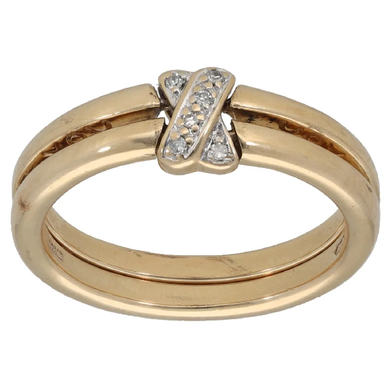 Classic silver oval engagement rings -9ct Gold 0.03ct Diamond Alternative Ring Size Q