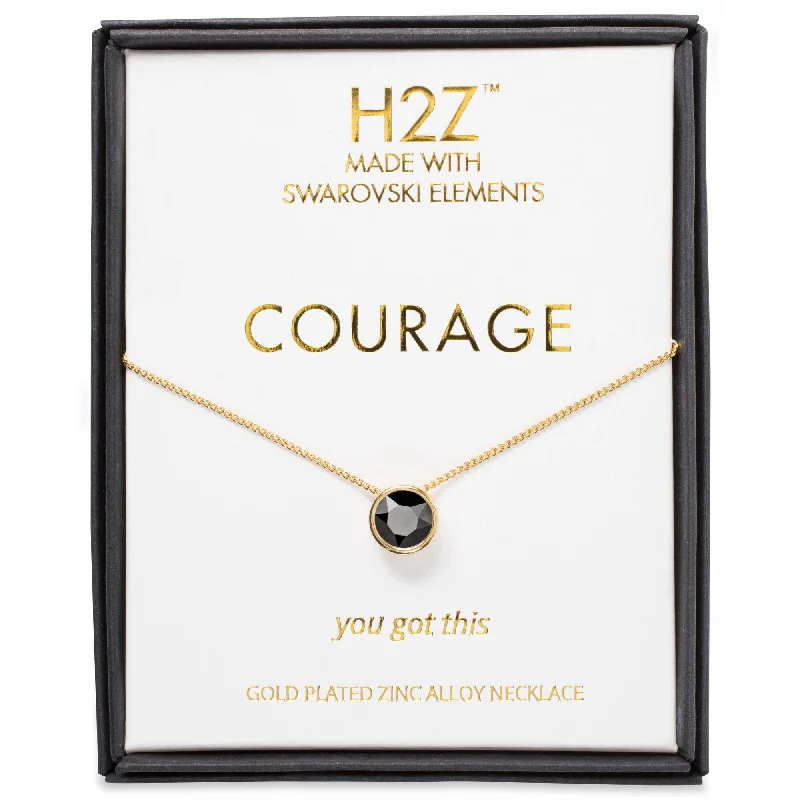 Affordable necklaces for women -Courage Jet 16"-17.5" Necklace