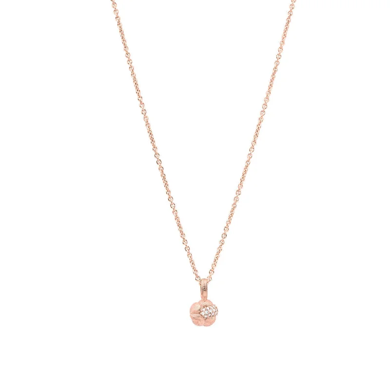 Ladies topaz necklaces -Savá 18K Rosegold Pendant w. 16 Diamonds