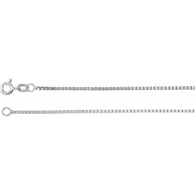 Ladies floral tennis bracelets -Rhodium-Plated Sterling Silver 1.3 mm Diamond-Cut Box 7" Chain