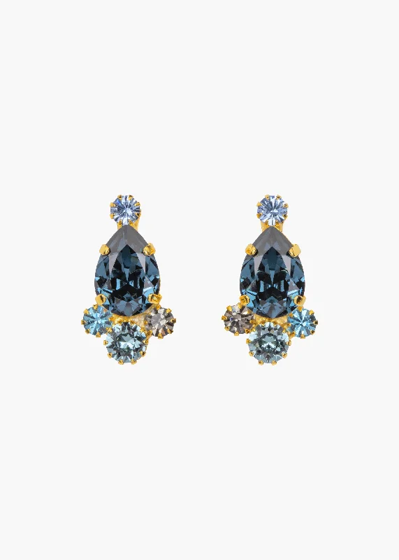 Ladies sparkling topaz earrings -Leila Earrings -- Sapphire