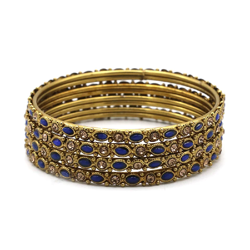 Ladies lightweight bangle bracelets -Gold Bangles Designs For Women's - Blue