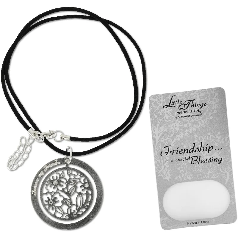 Ladies infinity necklaces -Friend Necklace With 1.5" Circle Pendant