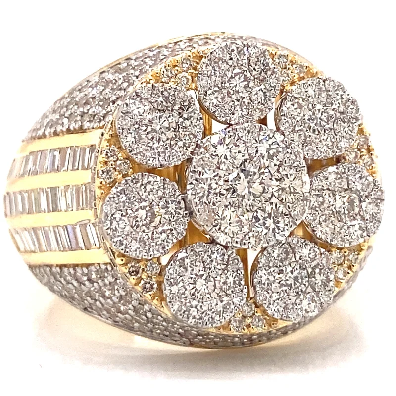 Trendy boho diamond engagement rings -14K Gold Diamond Champion Mens Ring