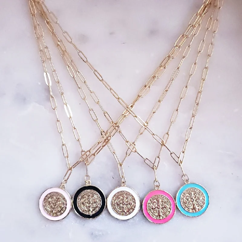 Ladies tribal necklaces -Blessed (paper-clip chain) Necklace