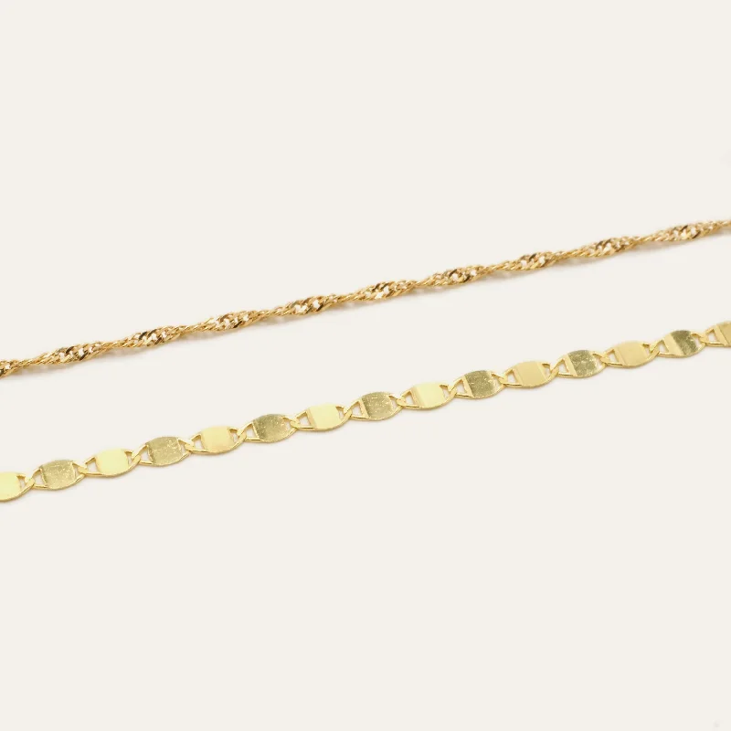 Modern pendant necklaces for women -The Signature Chain Stack