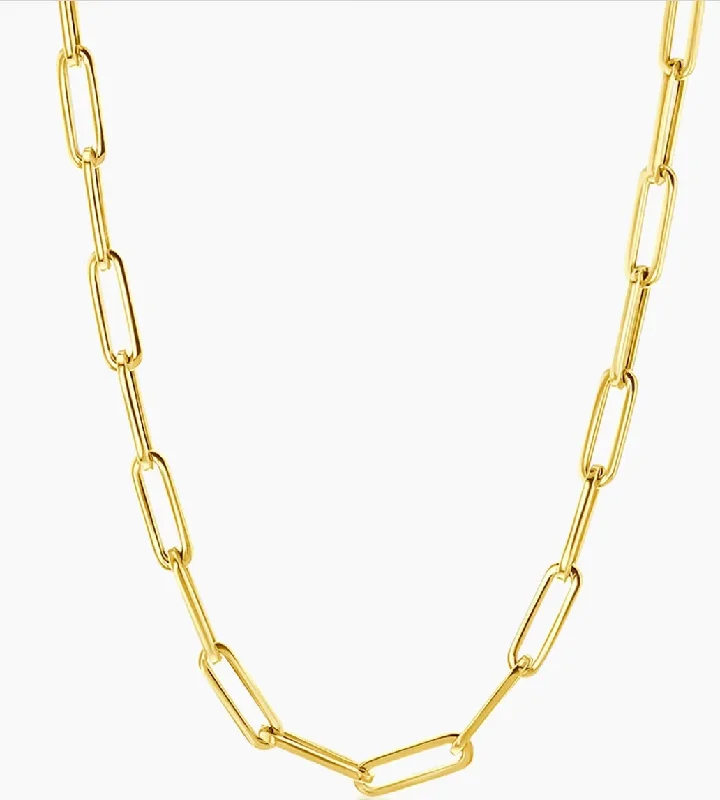 Ladies art deco necklaces -Modern Link Necklace