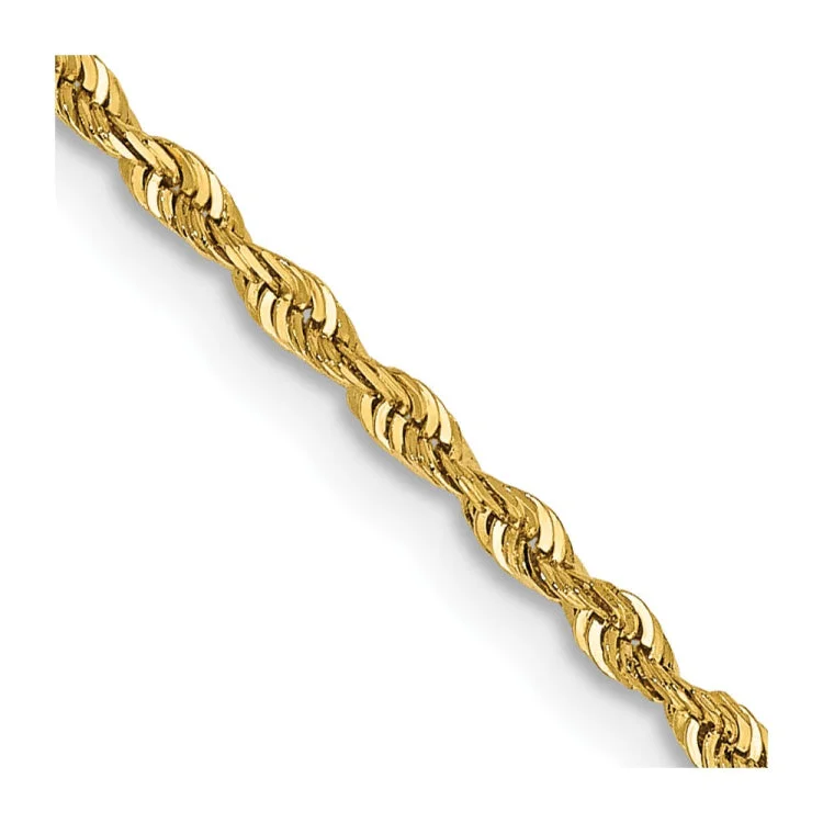 Vintage gold chain bracelets for women -14K 24 Inch 1.85mm Diamond-cut Quadruple Rope Lobster Clasp Chain