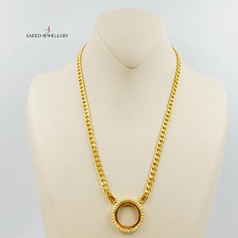 Ladies retro style necklaces -Rashadi Frame Necklace