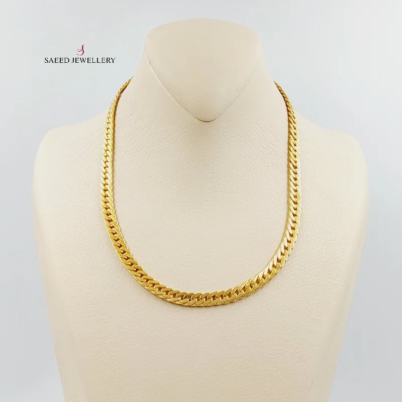 Simple silver chain necklaces for ladies -Flat Snake Necklace