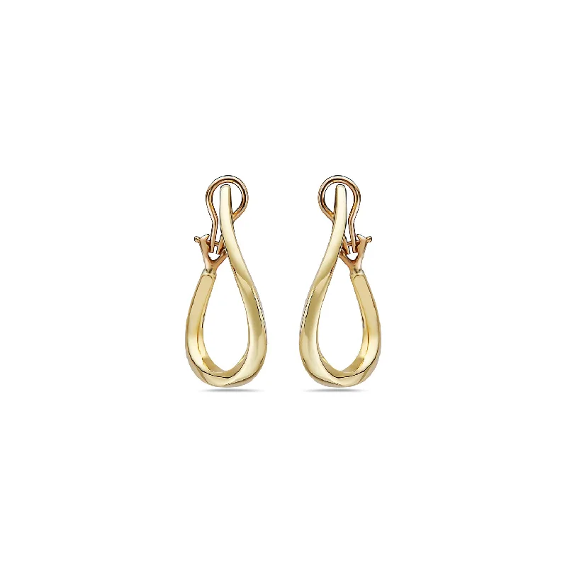 Vintage gold stud earrings for women -Signature Swirl Earring