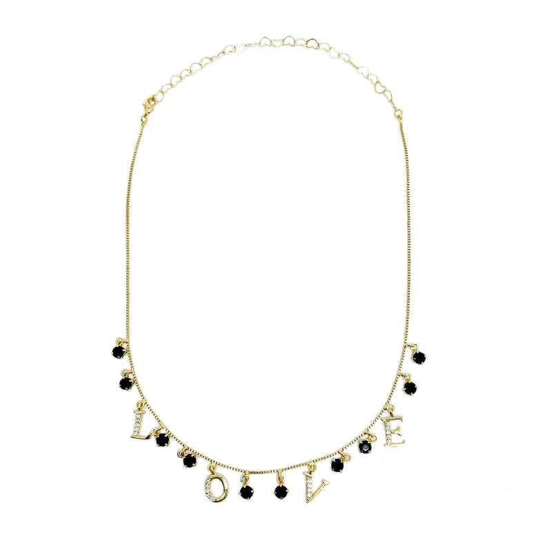 Ladies layered necklaces -L-O-V-E  Necklace