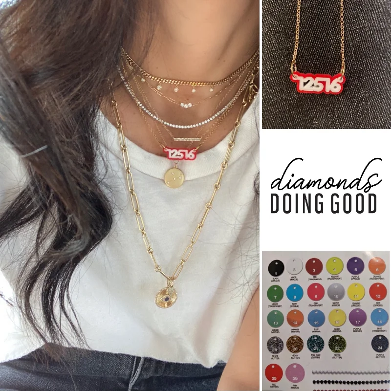 Dainty layered necklaces for women -Pop of Color Necklace