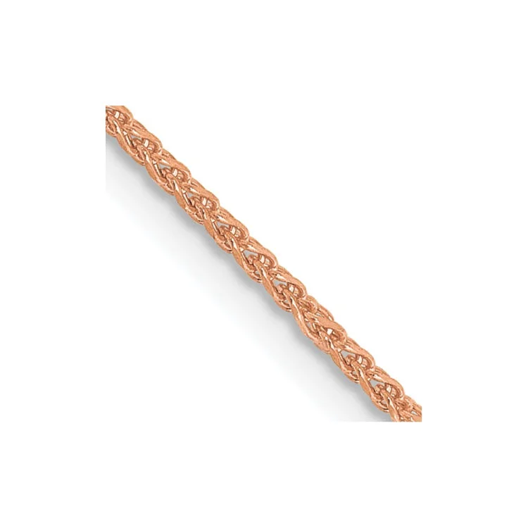 Ladies asymmetrical cuff bracelets -14K Rose Gold 18 inch 1.25mm Diamond-cut Spiga with Lobster Clasp Chain