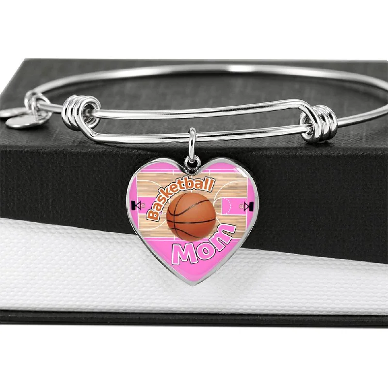 Vintage crystal beaded bracelets for women -BASKETBALL MOM Adjustable Luxury Bangle - Pink [UNIQUE, LIMITED EDITION]