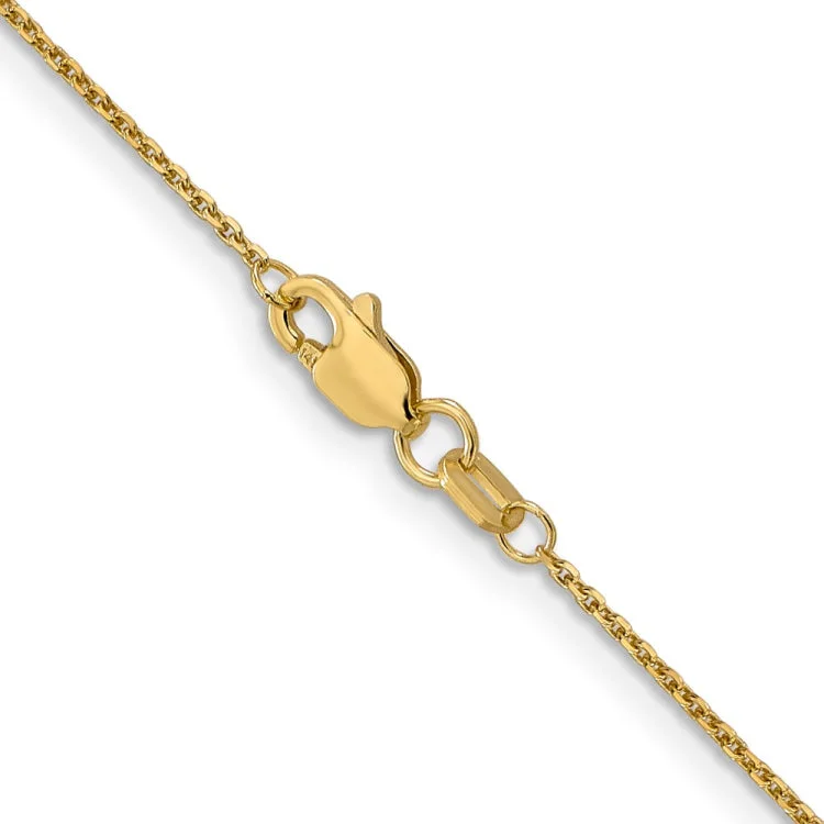 Ladies vintage-inspired bangle bracelets -14K 24 inch .95mm Diamond-cut Cable with Lobster Clasp Chain