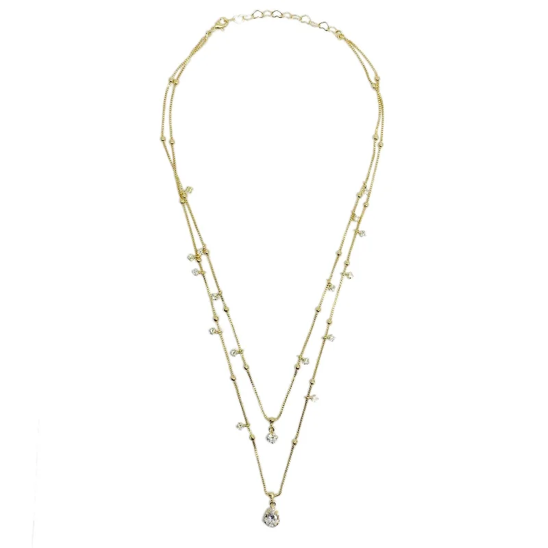 Elegant silver necklaces for women -Daphne Layered Necklace