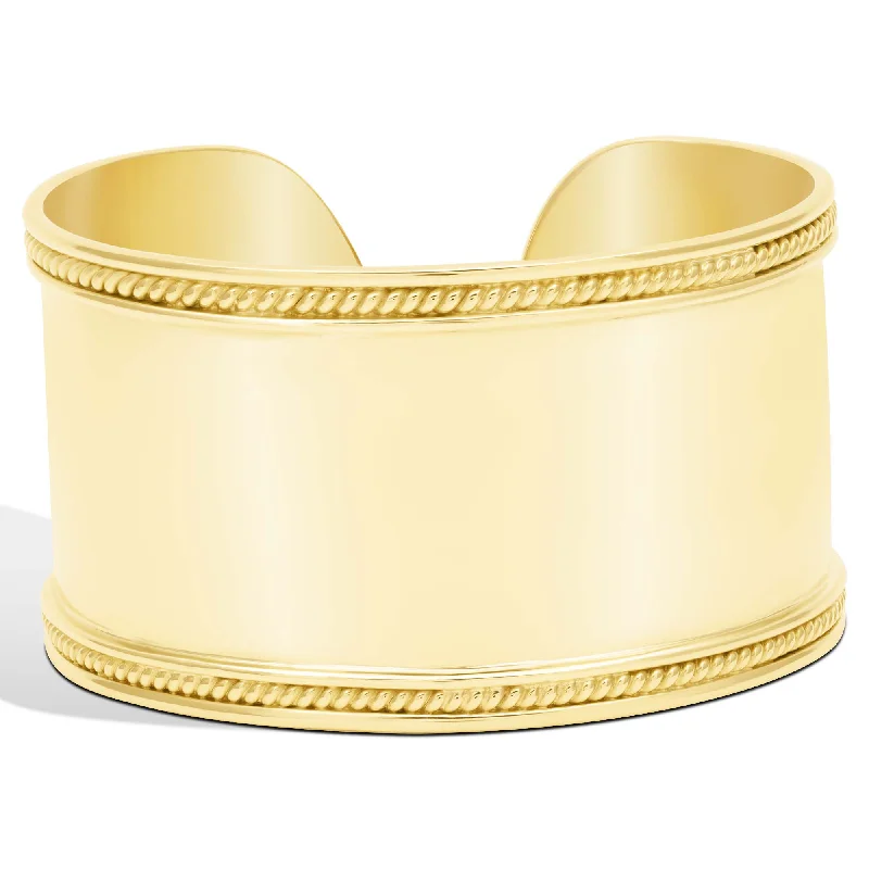 Ladies classic pearl bangle bracelets -Bangle - Gold