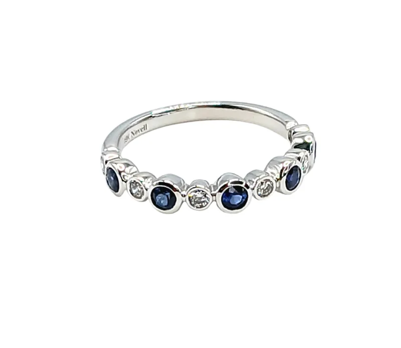 Ladies vintage sapphire ring -NoVell Sapphire and Diamond Ring