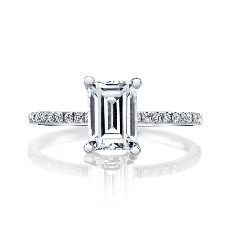 Ladies eternity ring -Solitaire Ring With Diamond Band