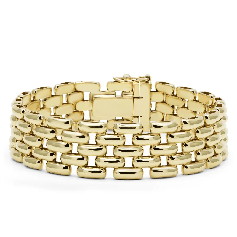 Modern diamond cuff bracelets for women -Bracelet - Gold