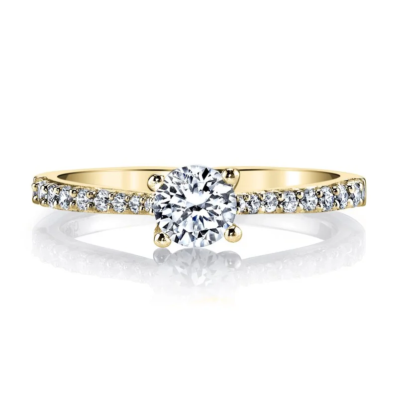 Ladies tribal ring -Solitaire Ring Setting With Diamond Band