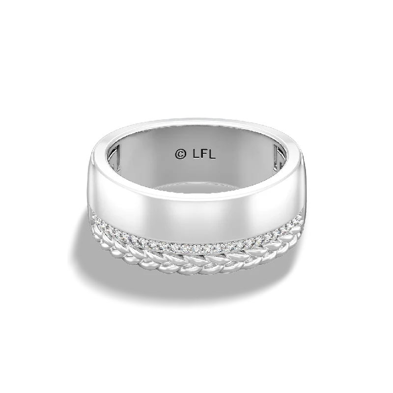 Minimalist silver ring for women -GALACTIC ROYALTY WOMEN'S RING 1/10 CT.TW. Diamonds, 10K