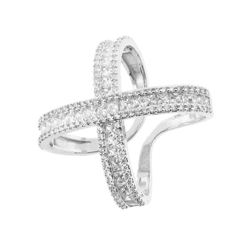 White Gold Full Diamond Cross