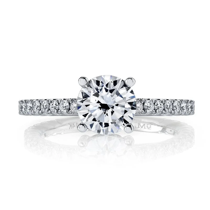 Simple halo ring for ladies -Solitaire Ring Setting with Diamond Band