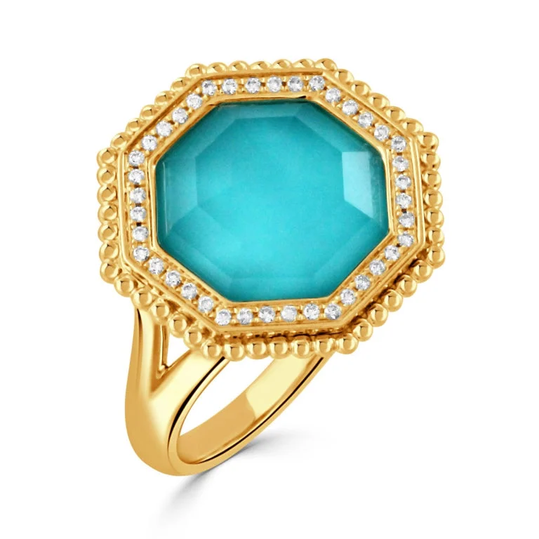 Elegant gold ring for women -Doves by Doron Paloma Justinian Collection Ring