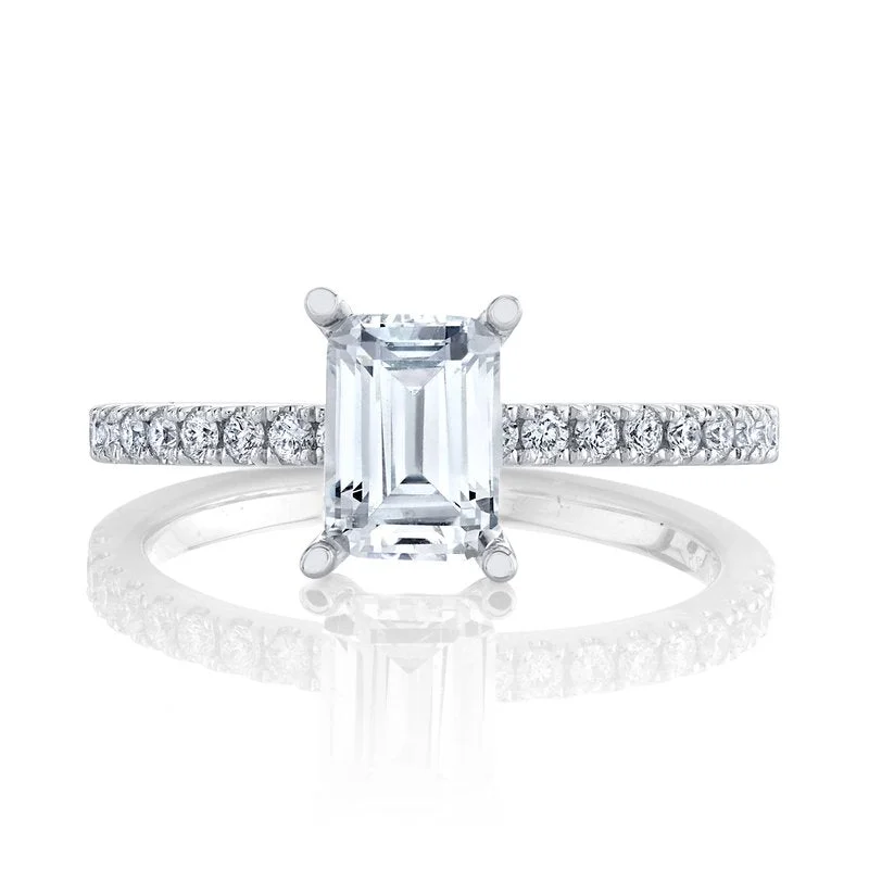 Ladies eternity ring -Solitaire Ring Setting With Diamond Band