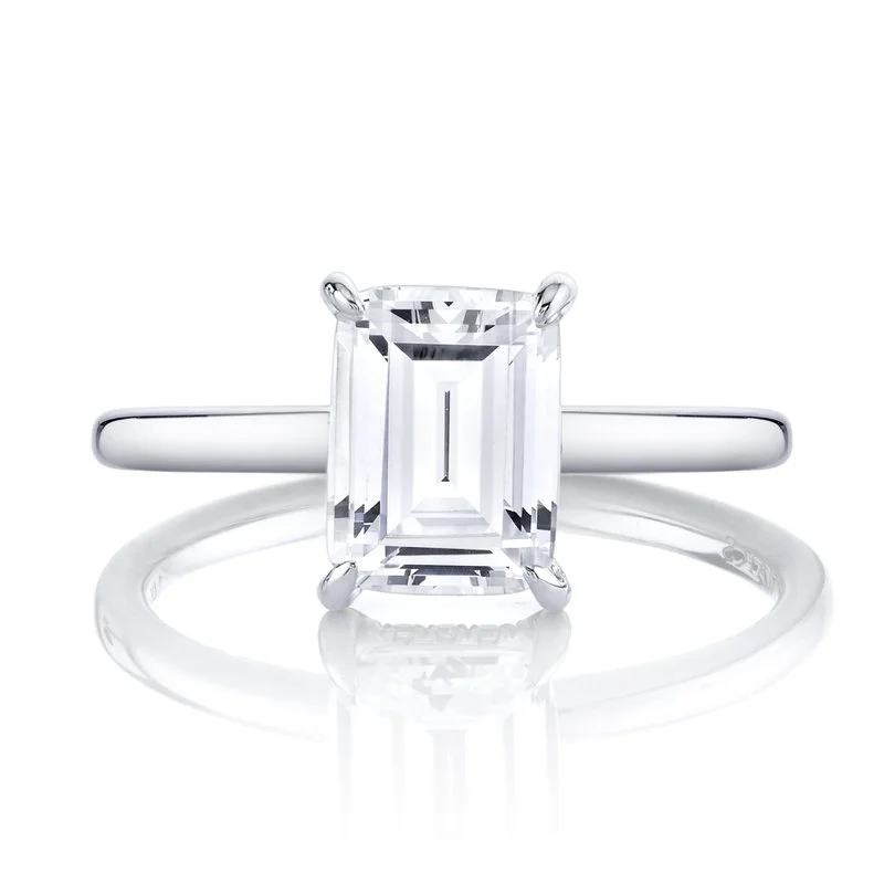 Bold statement ring for women -Solitaire Ring Setting With Hidden Halo