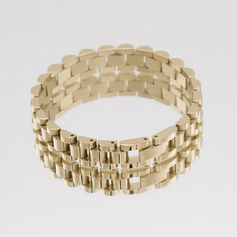 Modern geometric bangle bracelets for women -Sian Watch Strap Bracelet