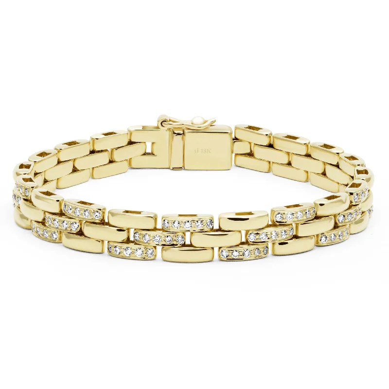 Trendy gold chain bracelets for women -Bracelet - Diamond