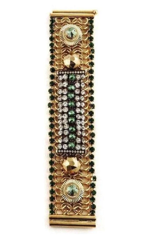 Ladies sparkling topaz bracelets -Dirty Crystal Bracelet